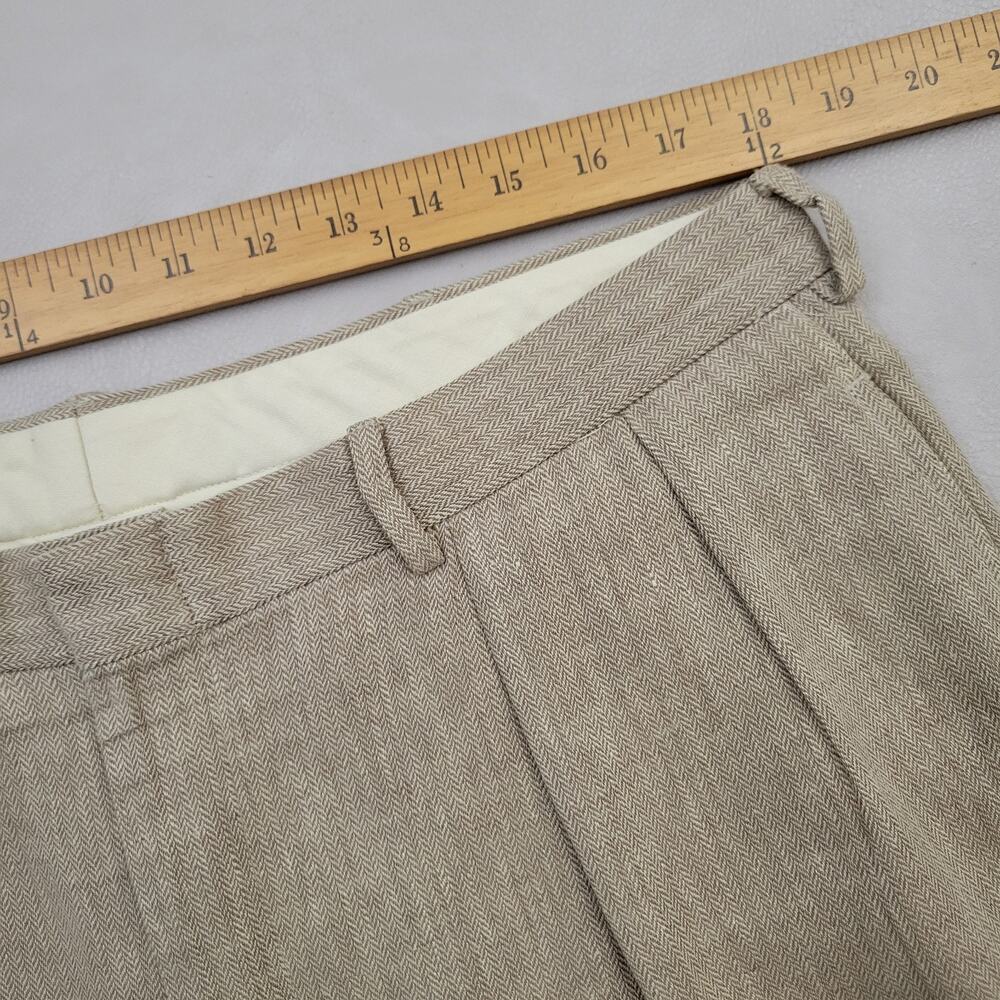 VINTAGE Polo Ralph Lauren Whipcord Trousers Size Cotton Cuffed Pants Size 36x30 - Picture 4 of 13